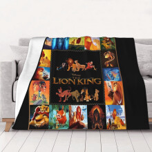Couverture en flanelle ultra douce Le Roi Lion, format Queen, idéale pour le lit, le canapé, les voyages et le camping (152 x 203 cm).