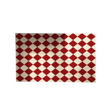 Tapis à carreaux de Noël 41 x 8 cm, lavable en machine, antidérapant, doux et à poils courts, idéal pour le salon et la chambre (rouge, vert)