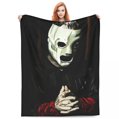 Κουβέρτα Slipknot Halloween, μαλακή φανέλα από φλις για ύπνο, γραφείο, καναπέ, ταξίδι,