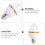 Λαμπτήρας LED με περιστρεφόμενο χρώμα RGB, συμβατός με εφέ φωτισμού stroboskop, πολύχρωμα 3