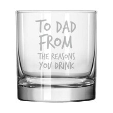 Verre à whisky Old Fashioned de 325 ml (11 oz) - Cadeau humoristique pour la fête des pères - Nouveau papa