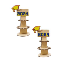 Sparán Bronntanais Céime Xubond2024, Eagróir Céime Adhmaid Láidir le Raic Cártaí, Maisiúchán Deisce do Rang 2024