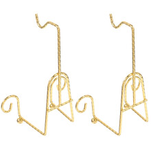 2 soportes metálicos para tazas y platos, soportes de escritorio para platillos.
