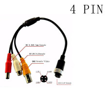 Mosiee CCTV 4-Pin Aviation auf BNC RCA-Kabel mit Video-, Audio- und DC-Stromversorgungskabel