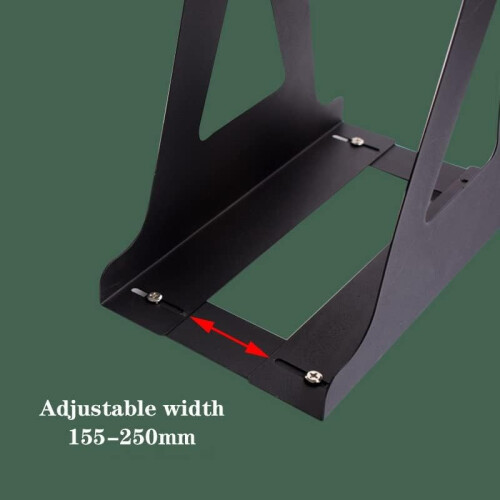 PC Tower Case Holder Under Desk Adjustable Width CPU Stand Hanging Bracket White 570mm 2