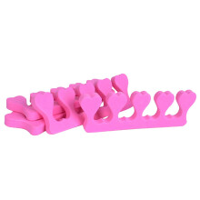 40 Pcs Pink Foam Toe Separators Heart Shaped Pedicure Toe Dividers for Smudge Nail Art