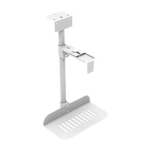 PC Tower Holder Adjustable Under Desk CPU Mount with 360 Swivel Stand for Computer Case (White)