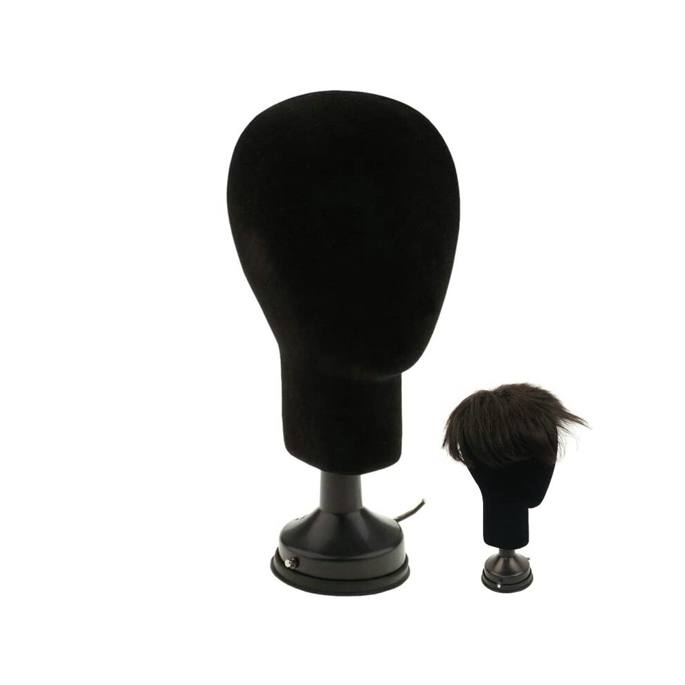 Unisex Flocking Foam Mannequin Head With Stable Base For Wigs Hats Glasses Display And Styling