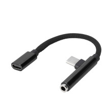 Feidhmíocht Díchódaithe Chobhsaí Cuibheoir USB C go Aux Sliseanna DAC Cliste Aschur Comhartha Fuaime Analógach Ábhar Marthanach Breiseán agus