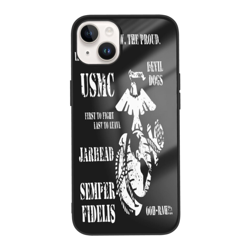 Semper Fi Us Marine Corps Compatible With Iphone 14 Phone Case, Tpu Cell Phone Cover For Compatible With Iphone 14 Dual Camera 9558633682571