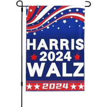 Bandiera da giardino Kamala Harris Waltz2024, bandiera elettorale Kamala Harris Tim Waltz2024 per esterni, 12x18 pollici
