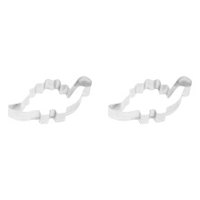2 moules à pâtisserie ménagers en acier inoxydable à motifs de dinosaures, 4 pièces de taille moyenne