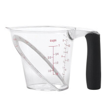 Hariumiu250ml Tasse à mesurer transparente avec poignée antidérapante - Outil de cuisine et de pâtisserie