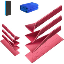 Cuillère doseuse plate 3 en 1 Polygons, 2 cuillères de 6 tailles différentes, design pliable magnétique, outil de cuisine compact