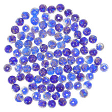 100 Stück sandfarbene Glasperlen für Bastelarbeiten, glitzernde runde Vasen, Tischdekorationen, Lampwork-Schmuckherstellung (8 mm)