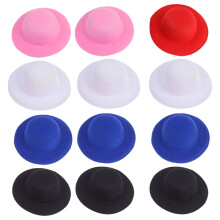 20 ks DIY mini klobúčiky ozdoby Billycock dekorácia ručne remeselné doplnky pre deti dievčatá