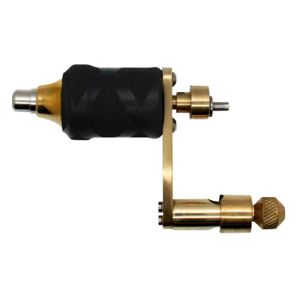 Professional Copper Body Rotary Tattoo Machine with RCA Cord, Stable Needle Motion, 3mm Stroke