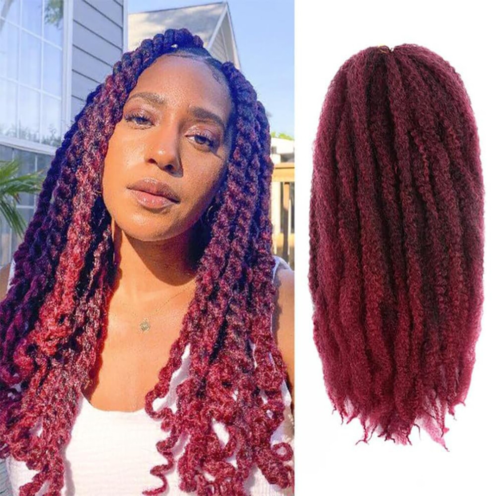 Unisex Crochet Braids 24 Inch Afro Kinky Curly Synthetic Extensions For Faux Locs