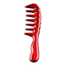 Wide Tooth Wooden Comb AntiStatic Sandalwood for Thick Long Hair Gentle Scalp Massage 8in