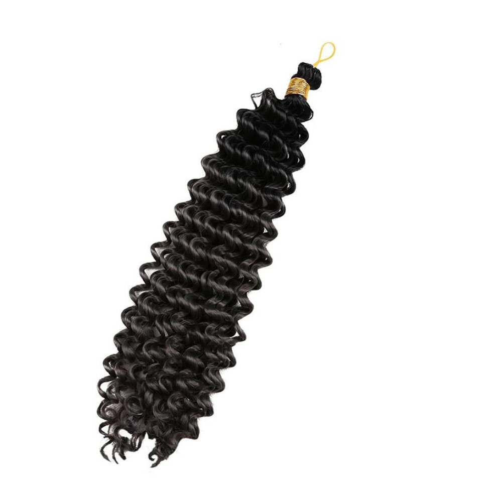 Unisex Synthetic Braiding Hair Extensions 14 Inch Water Wave Ombre Crochet Braids 7Pcs Full Volume Style