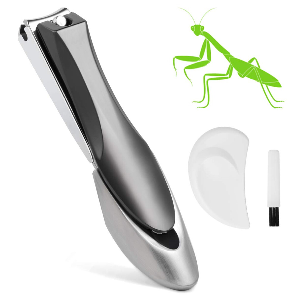 Nail Clippers for Fingernails and Toenails, Professional Stainless Steel Cutter with Curved File