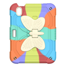 Stijlvol hoesje voor iPad Mini 6 (2021), schokbestendig beschermhoesje met vlinderachtige standaard, penhouder en handige draagriem, voor vrouwen en