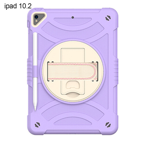 Capa protetora resistente para iPad de 10,2 polegadas, capa reforçada à prova de choque de nível militar com suporte integrado e alça de mão 1