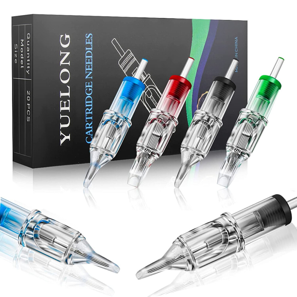 100PCS Tattoo Cartridge Needles Mixed Sizes Round Liner Shader Magnum Disposable Set