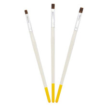 3pcs Nail Art Brush Set with Wood Handles – Gel and Acrylic Detailing Brushes, Durable Nylon Bristles