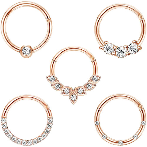 Σκουλαρίκια Jstyle Daith, 16G από ανοξείδωτο ατσάλι, χόνδρος έλικας, τράγος μύτης,