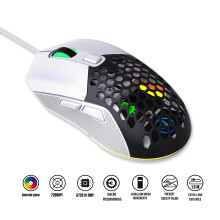 Quinlirra Back to School bedrade gamingmuis met 7200 dpi, programmeerbare bedrade gamingmuis met LED RGB-achtergrondverlichting.