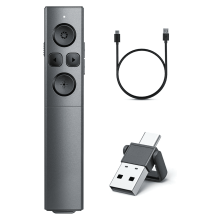 2-in-1 USB Type-C presentatieklikker, oplaadbare draadloze afstandsbediening, klikker voor PowerPoint-presentaties
