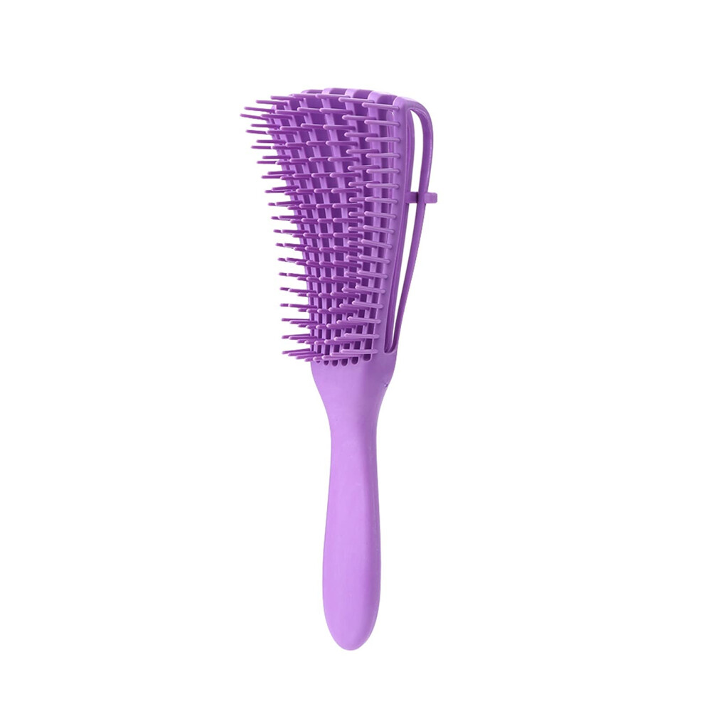 Unisex Purple Detangling Brush For Curly Hair With Gentle Scalp Massage, Nonslip Octopus Comb,