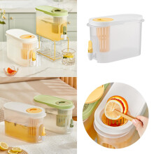 Drankdispenser voor de koelkast, drankcontainer voor feestjes, 1 gallon (ca. 3,8 liter), koudwaterkan, limonadekan, sapkan met kraantje