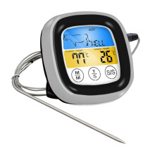 Großes, wasserdichtes digitales Fleischthermometer mit Kalibrierung, Magnet, klappbarer Sonde und Sofortanzeige für die Zubereitung von Speisen und