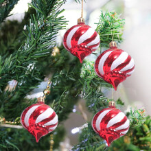 BSJJY6Pc Kunststoff-Weihnachtskugeln zum Bemalen, Christbaumkugeln zum Aufhängen, bruchsichere Weihnachtskugeln (in einer Box), Anhänger
