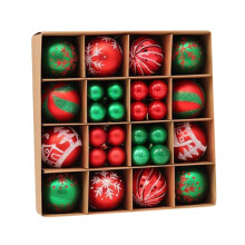 44-teiliges Set Weihnachtskugeln, kompatibel mit Tarmeek, für drinnen und draußen geeignet, in Geschenkverpackung, für Weihnachtsbaum- und