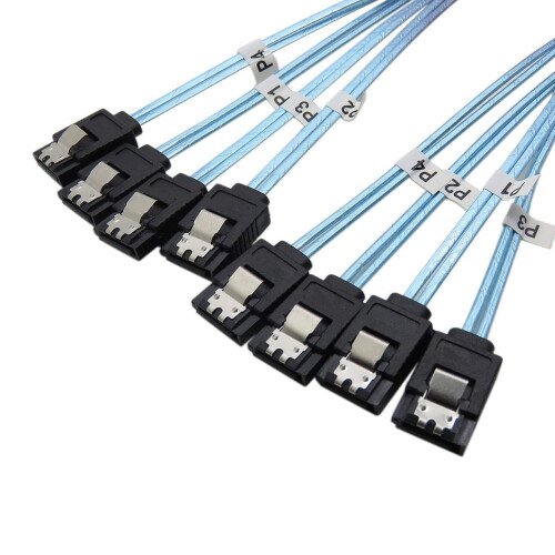 Cable Sata Cable High Speed 6Gbps 4 Ports/Set High for Server 0.5 Meter 2