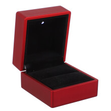 Scatola porta anelli LED, custodia da viaggio per spazzolino da denti, scatole quadrate per regali, decorazioni, collana di gioielli grande, legno