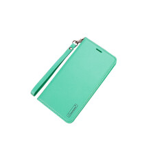 Capa carteira Hanman compatível com iPhone X/XS, cor menta.