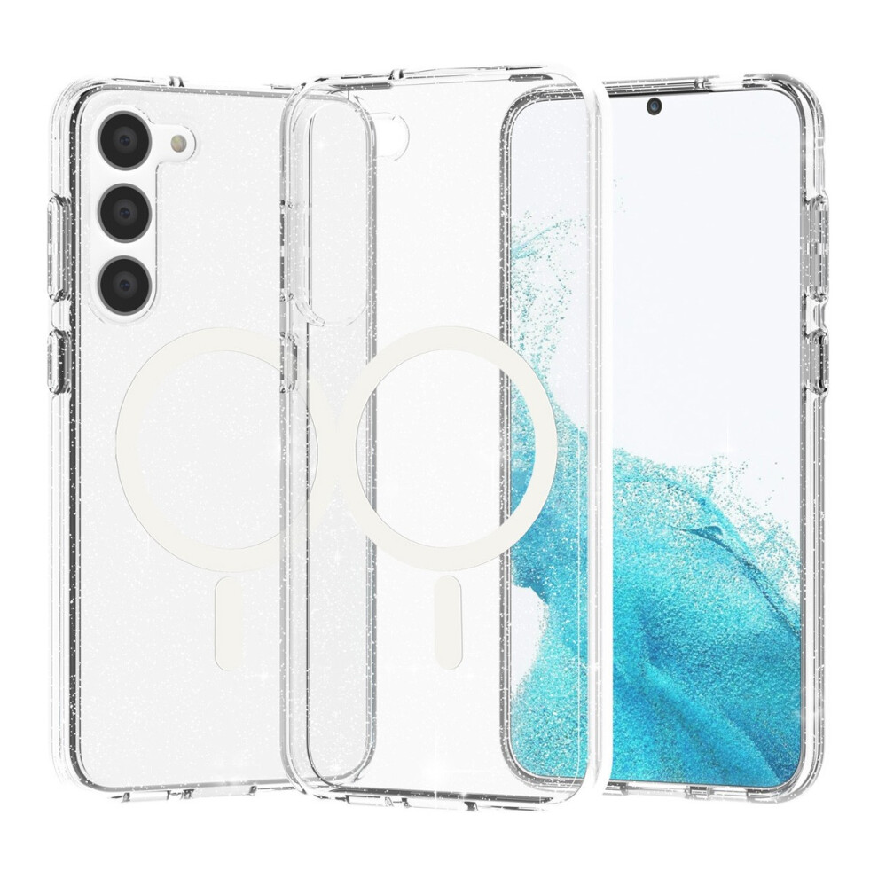 Compatible With Samsung Galaxy S23 Mobile Case Glitter Magsafe - Transparent Transparent 9009791383799