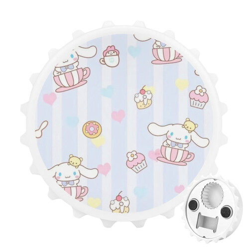Ανοιχτήρι μπουκαλιών Cinnamoroll μαγνητικό με μαγνήτες ψυγείου αυτοκόλλητο μοναδική