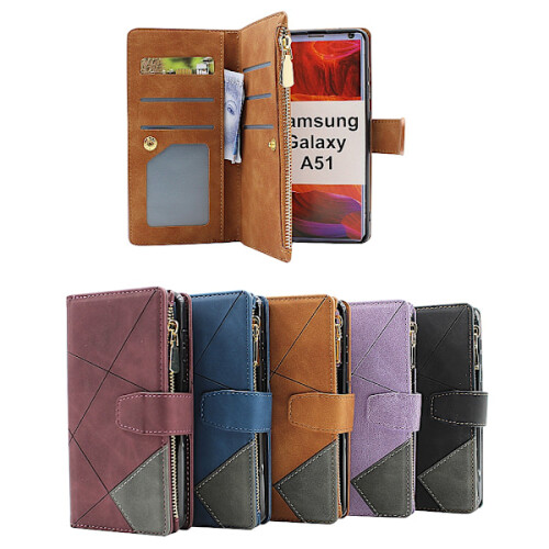 Capa de luxo XL Standcase compatível com Samsung Galaxy A51 (A515F/DS) roxa
