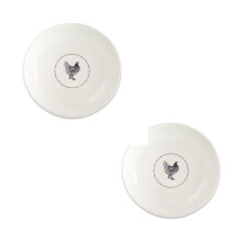 Plat rond à poulet (lot de 2) 33,7 cm de diamètre en grès