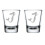 Set med 2 shotglas 1,75 oz shotglas sjöjungfru 1