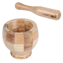 1 Ensemble d'ail de cuisine comprenant un pilon et un ail en bois (style aléatoire)