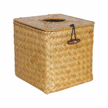 Liquidation Dusknt ! Porte-mouchoirs en tissu jaune, objet de décoration de bureau, distributeur de serviettes décoratif - 1 pièce