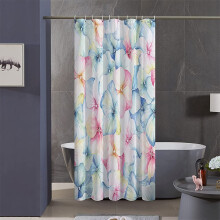 Rideau de douche pour cabine de camping-car, ensemble de rideaux de douche 91 x 183 cm avec crochets, rideau de bain Ă motifs floraux aquarelle