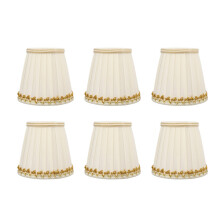 Lot de 6 petits abat-jour souples, sûrs et faciles à installer, pour lampes de table modernes compatibles avec ampoules E14 (chambre, hôtel, etc.).