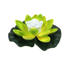 18/28 cm-es mesterséges lótuszvirág LED-es úszómedence-kerti tó úszó viráglámpa Jikaix zöld18 cm